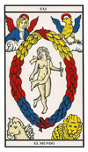 Cartas de Tarot: El Mundo Cartas de Tarot: El Mundo